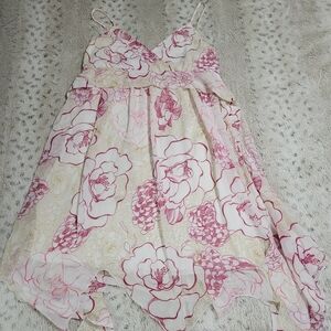 Floral Pink and Cream Dress